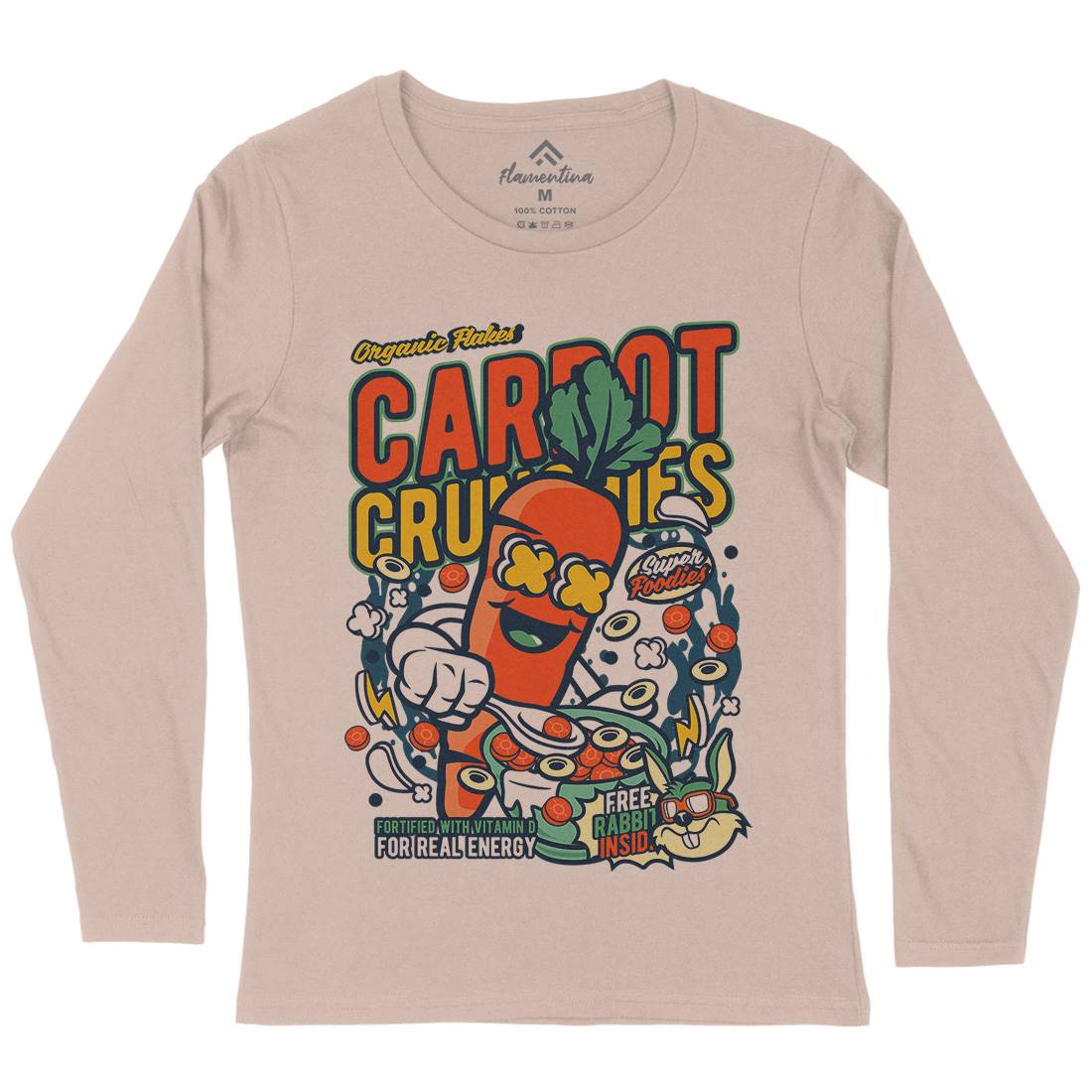 Carrot Crunchies Womens Long Sleeve T-Shirt Food C509