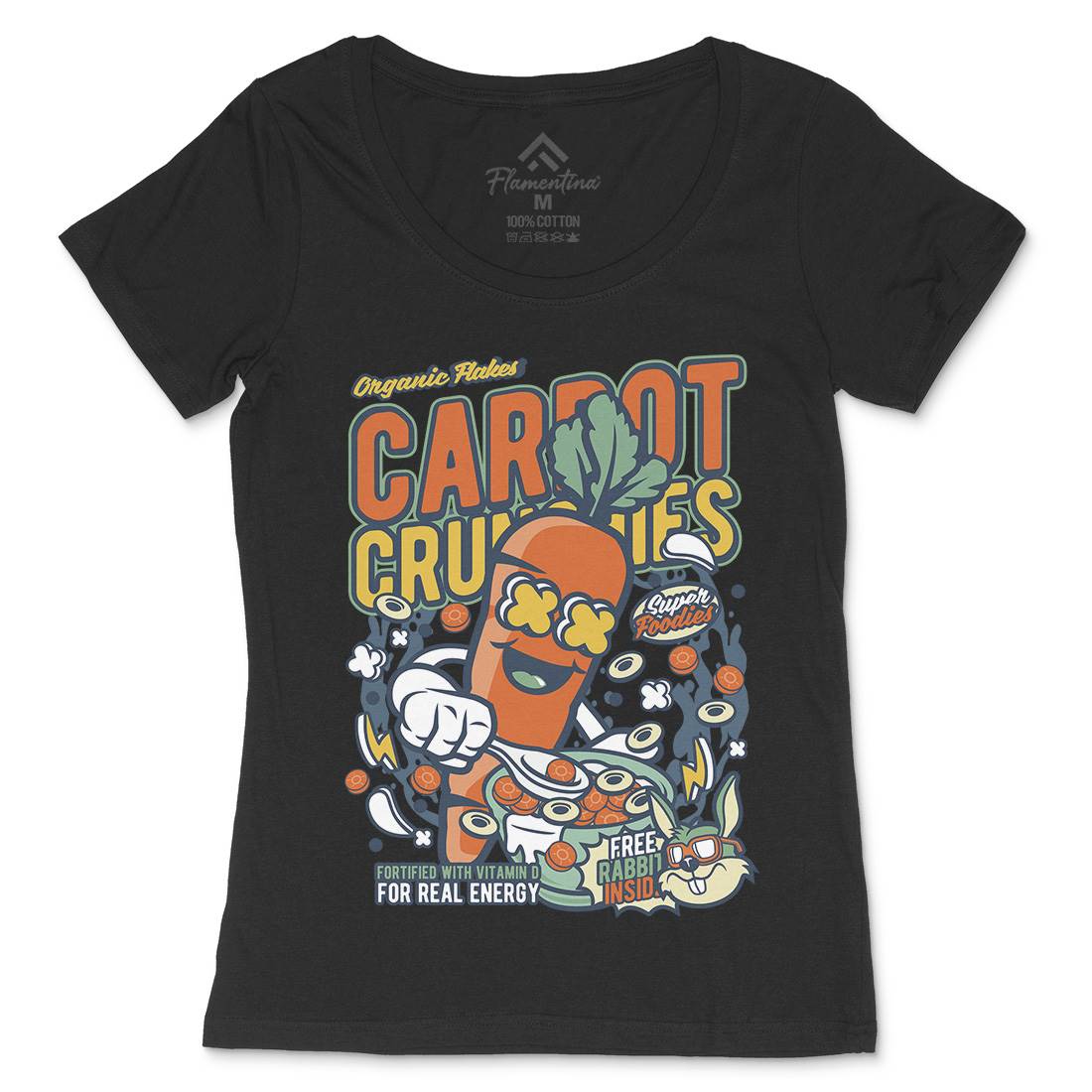 Carrot Crunchies Womens Scoop Neck T-Shirt Food C509