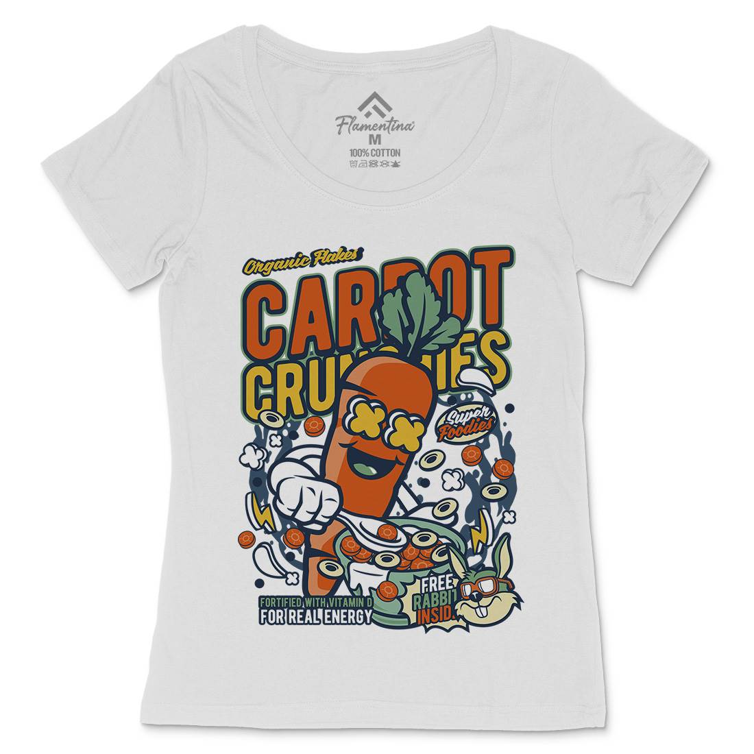 Carrot Crunchies Womens Scoop Neck T-Shirt Food C509