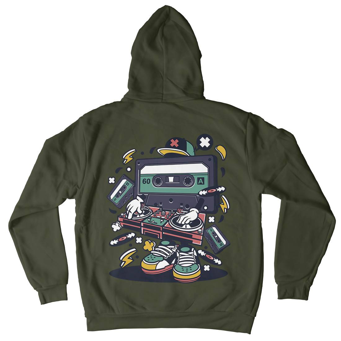 Cassette Disk Jockey Kids Crew Neck Hoodie Music C510