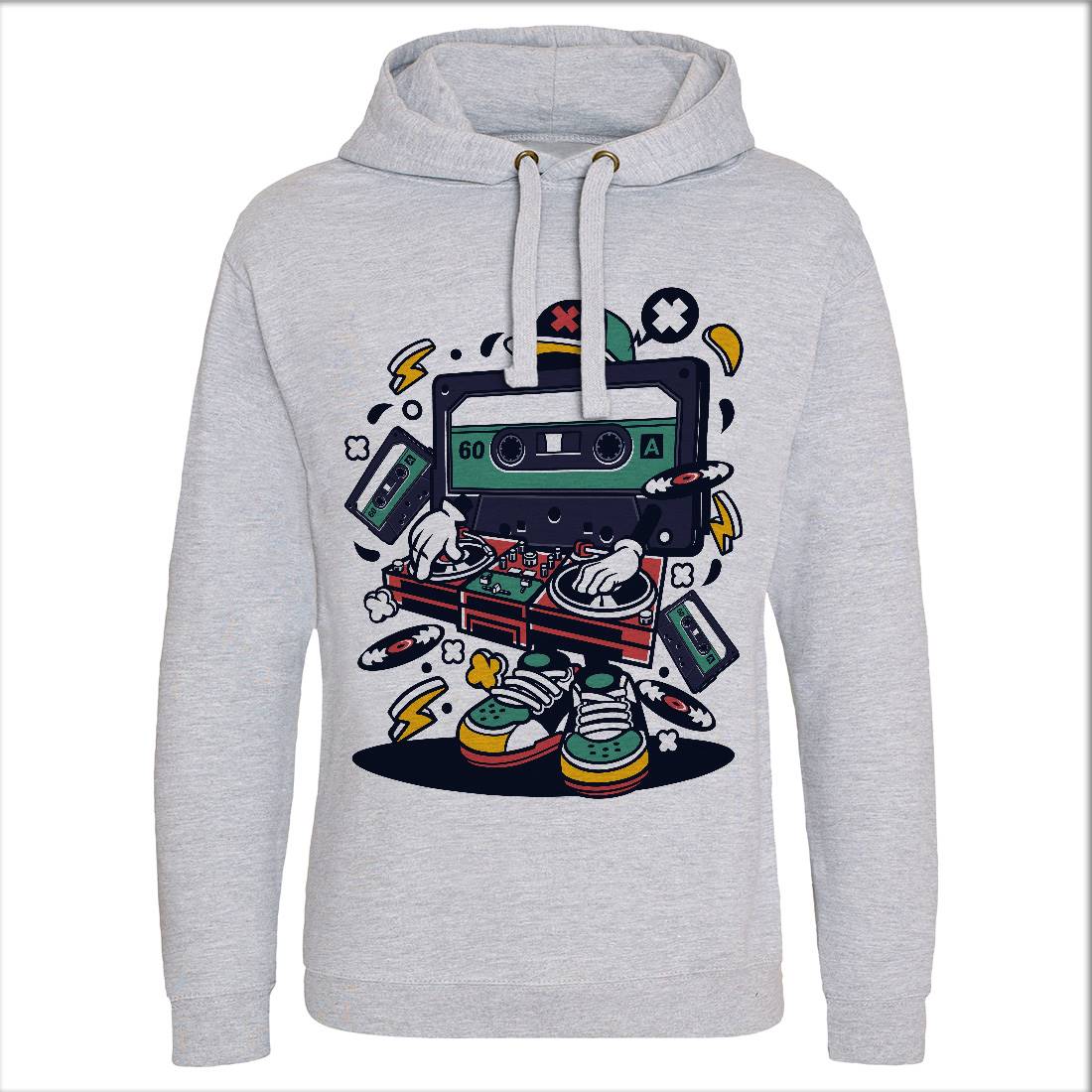Cassette Disk Jockey Mens Hoodie Without Pocket Music C510