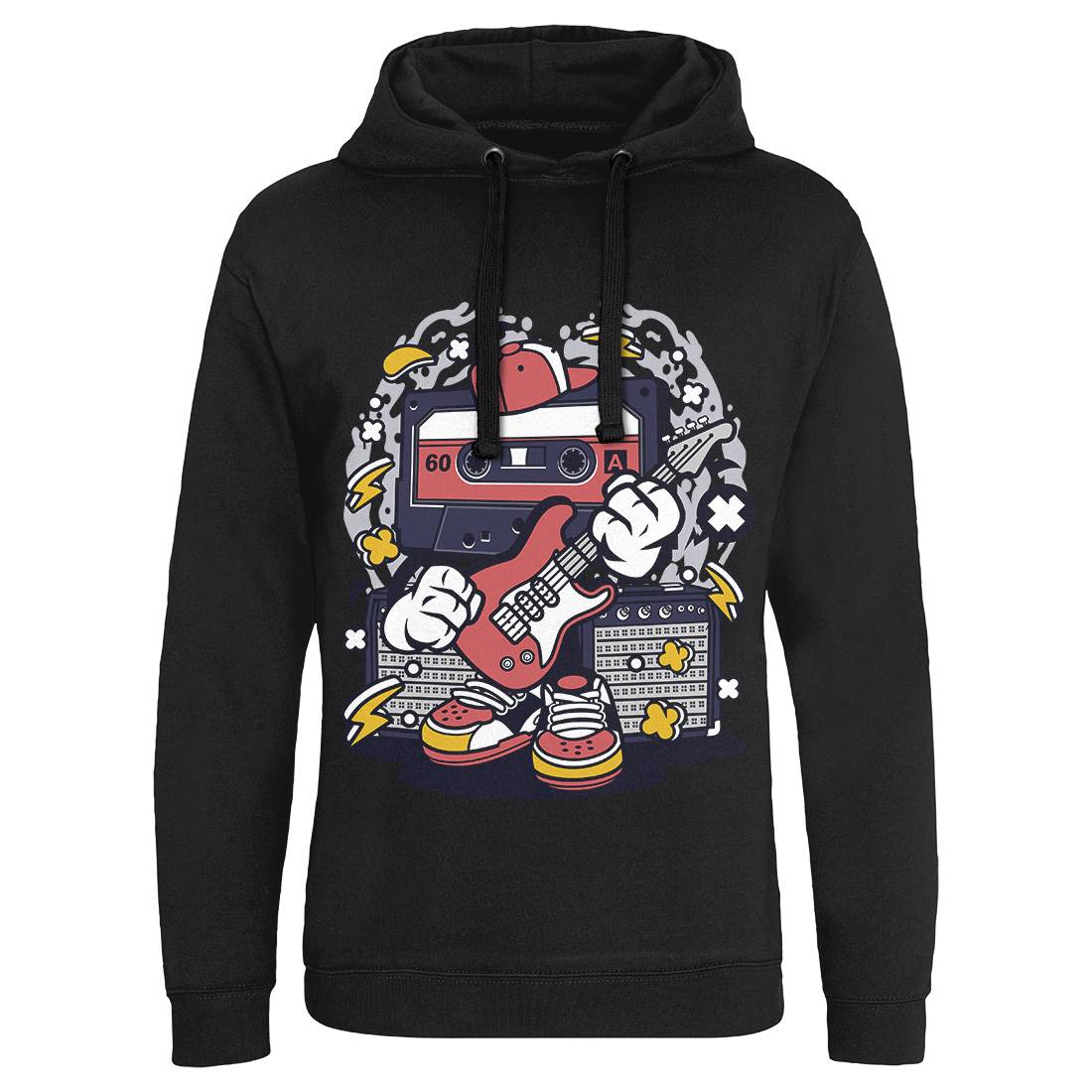 Cassette Rock Star Mens Hoodie Without Pocket Music C511