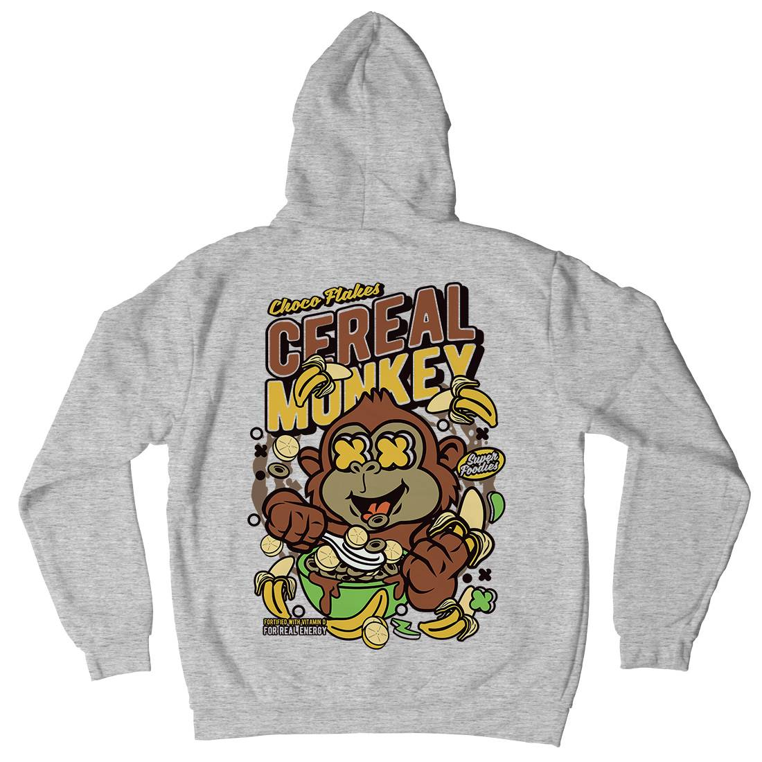 Cereal Monkey Mens Hoodie With Pocket Food C512