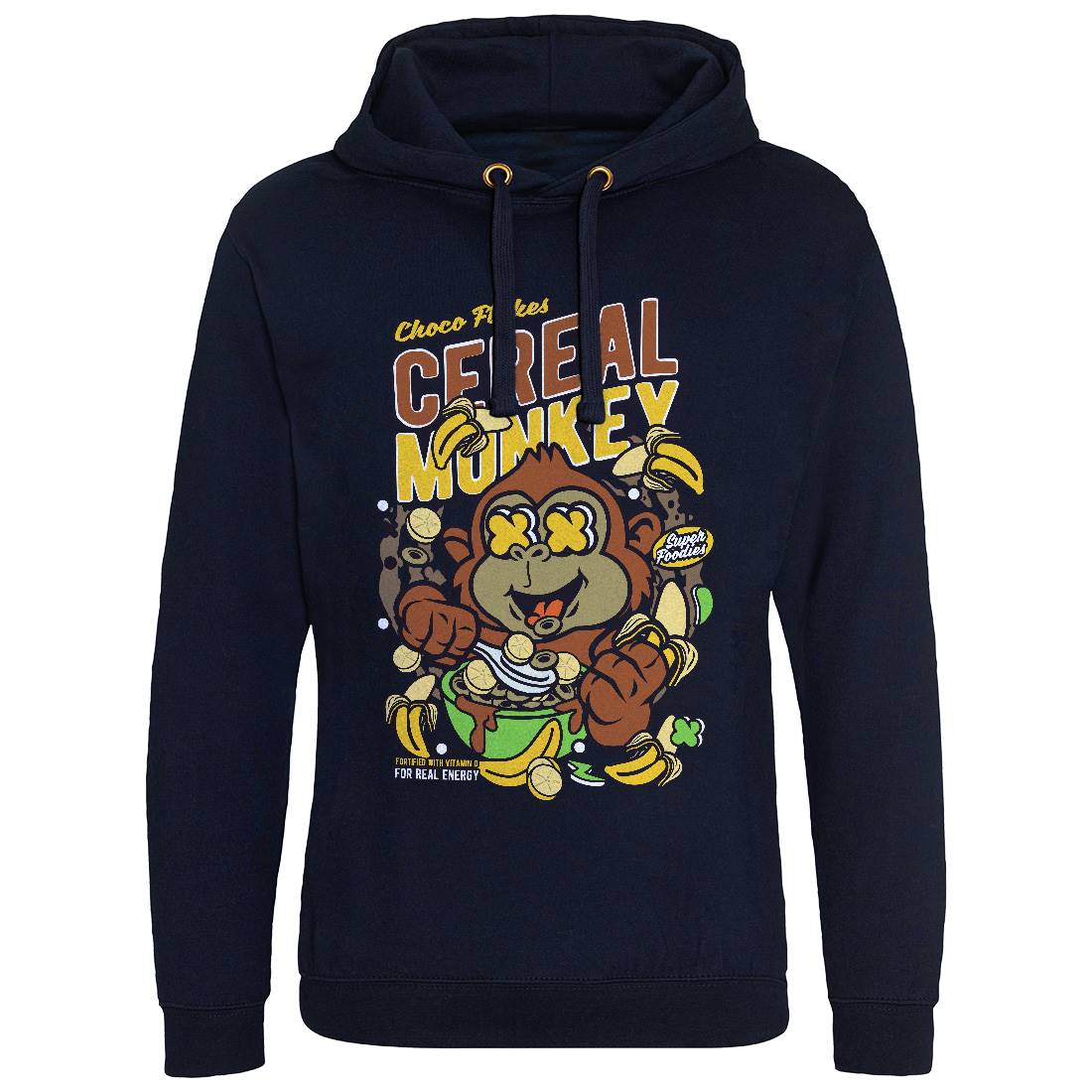 Cereal Monkey Mens Hoodie Without Pocket Food C512
