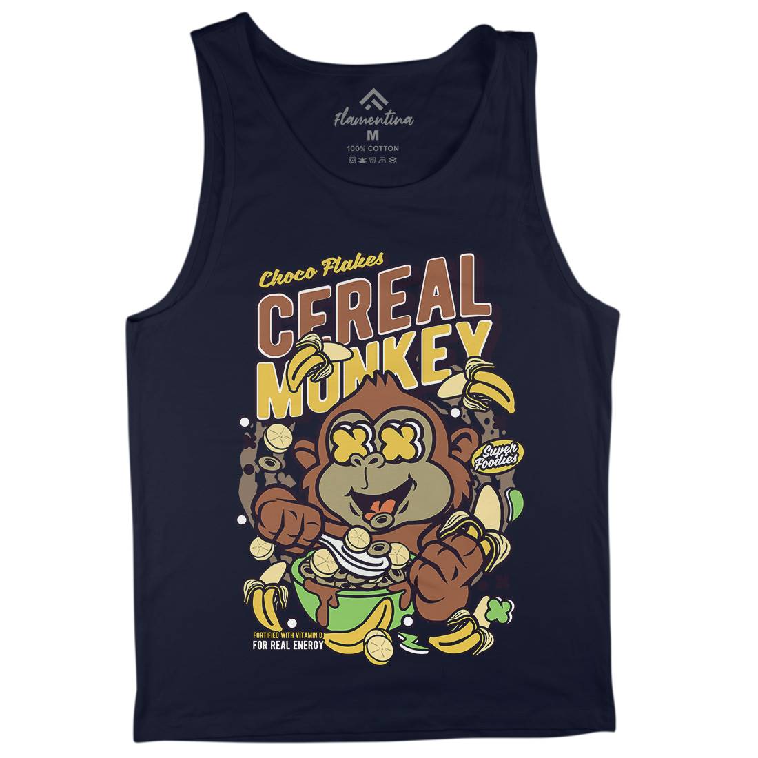 Cereal Monkey Mens Tank Top Vest Food C512