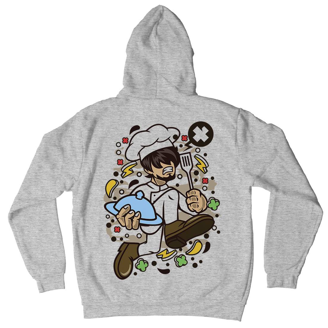 Chef Running Mens Hoodie With Pocket Work C515