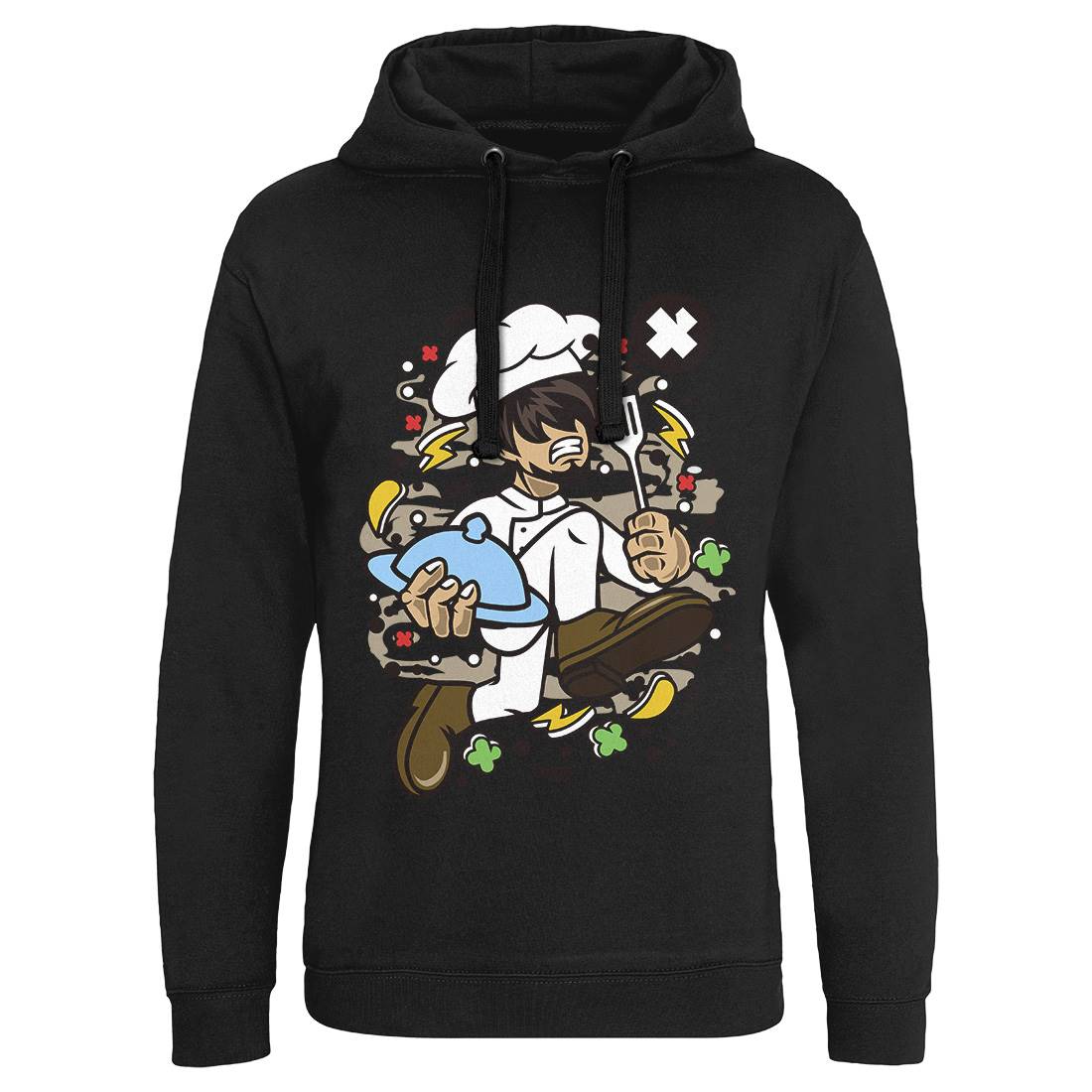 Chef Running Mens Hoodie Without Pocket Work C515