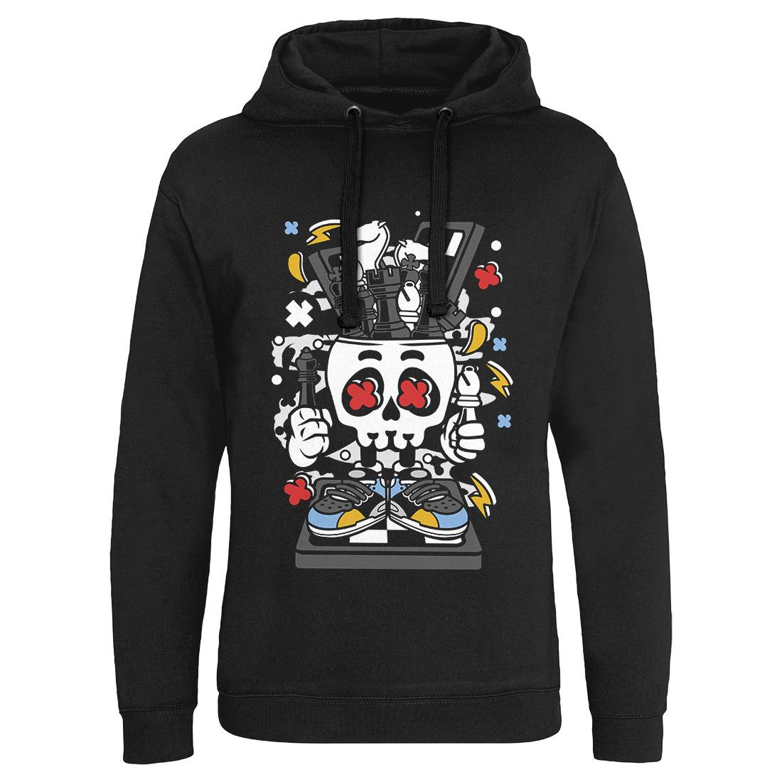 Chess Skull Head Mens Hoodie Without Pocket Sport C516