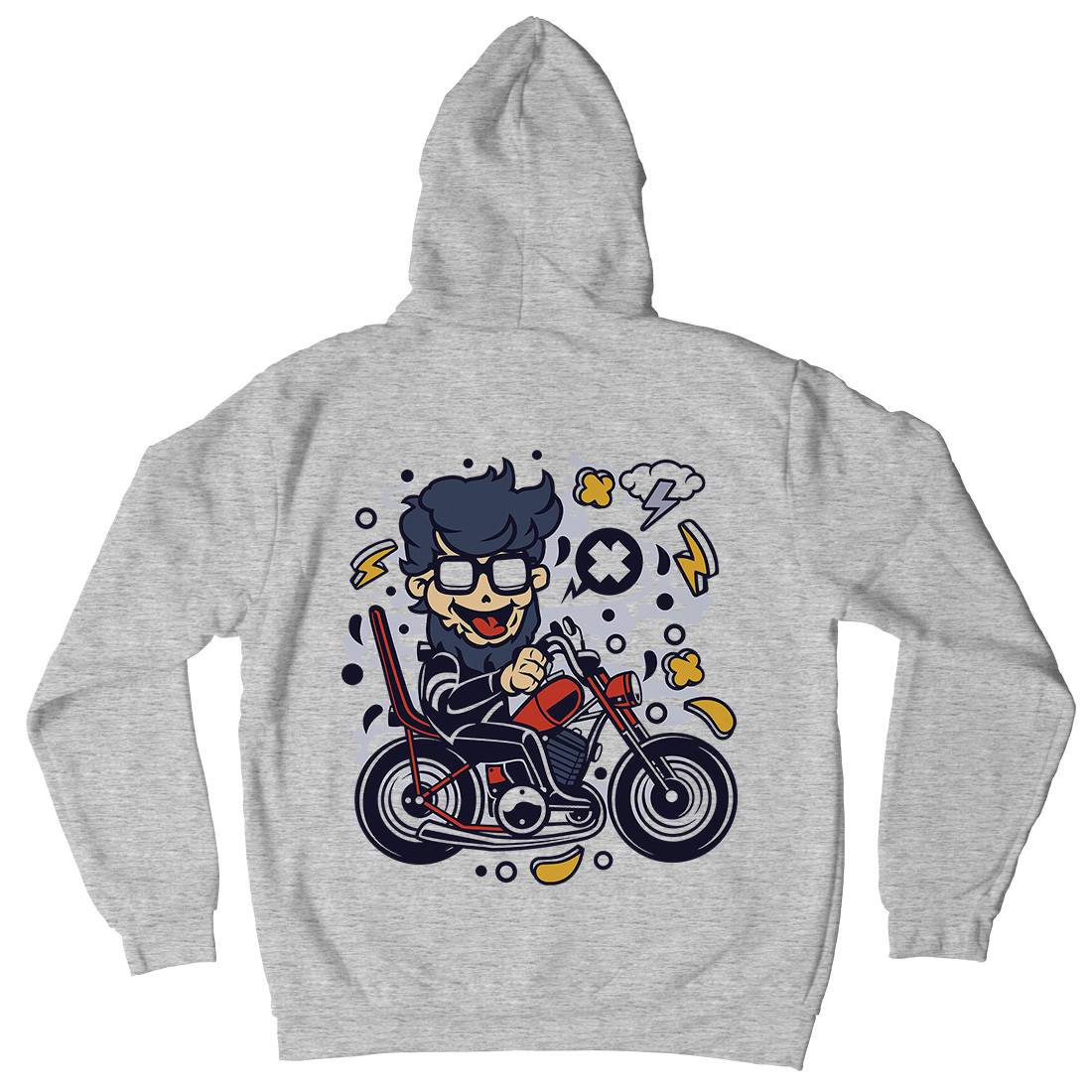 Chopper Hipster Mens Hoodie With Pocket Motorcycles C517