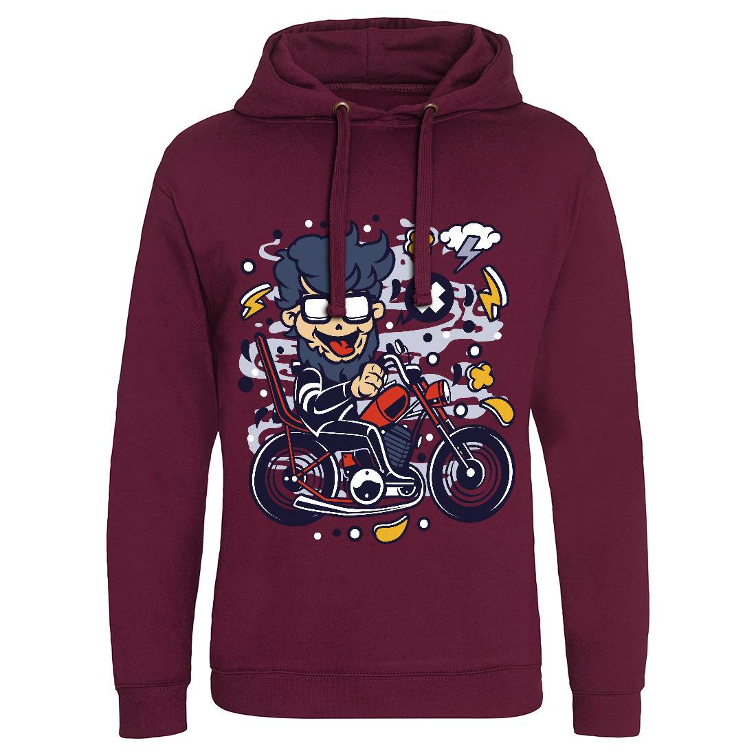 Chopper Hipster Mens Hoodie Without Pocket Motorcycles C517