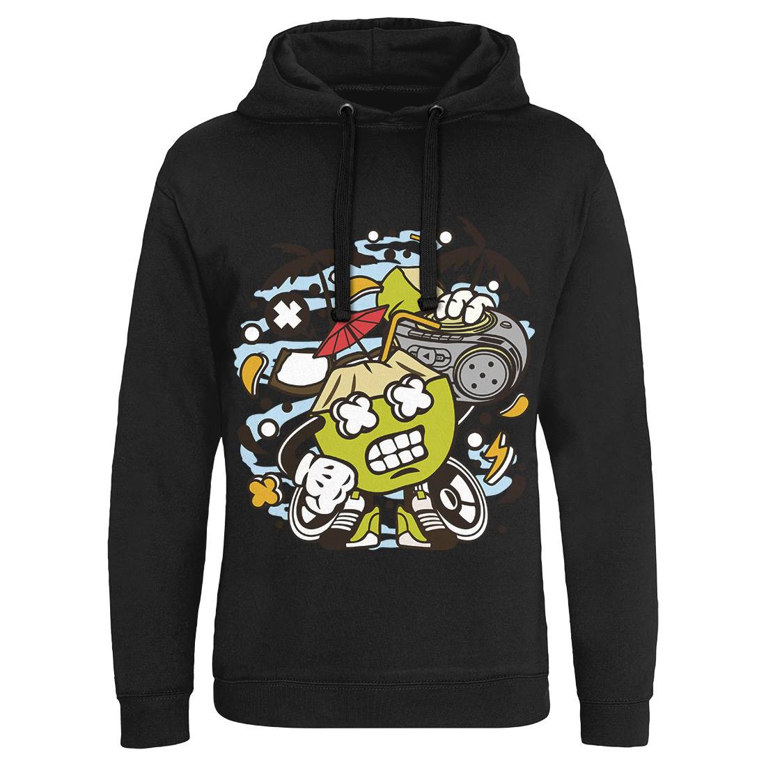 Coconut Boombox Mens Hoodie Without Pocket Music C518