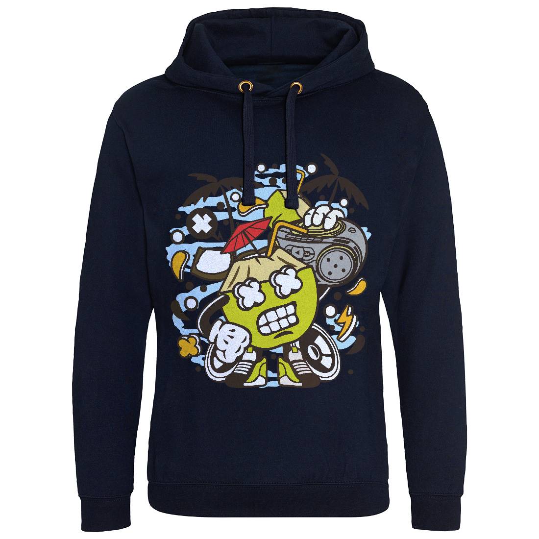 Coconut Boombox Mens Hoodie Without Pocket Music C518