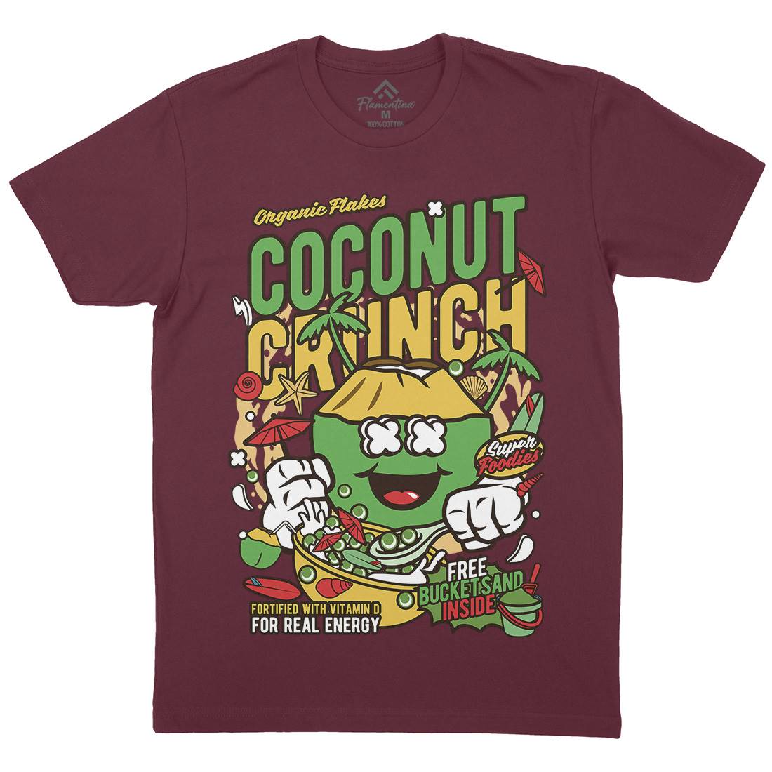 Coconut Crunch Mens Crew Neck T-Shirt Food C519