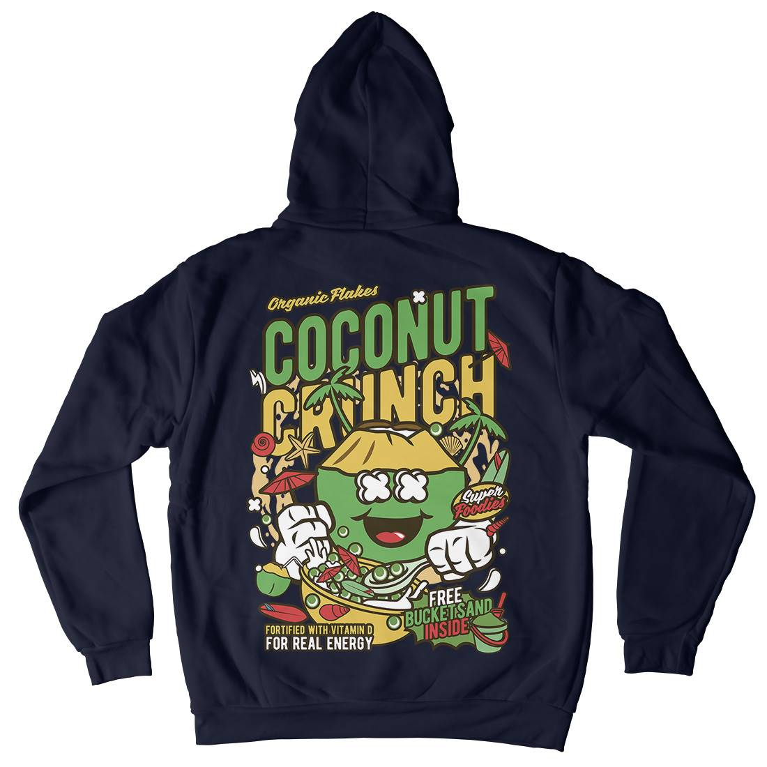 Coconut Crunch Kids Crew Neck Hoodie Food C519