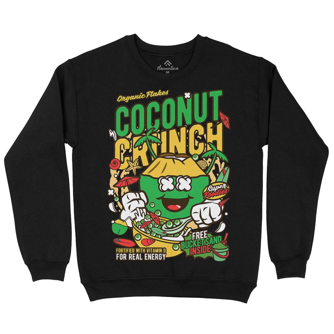 Coconut Crunch Kids Crew Neck Sweatshirt Food C519