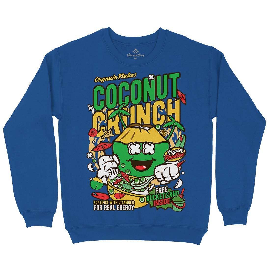 Coconut Crunch Mens Crew Neck Sweatshirt Food C519