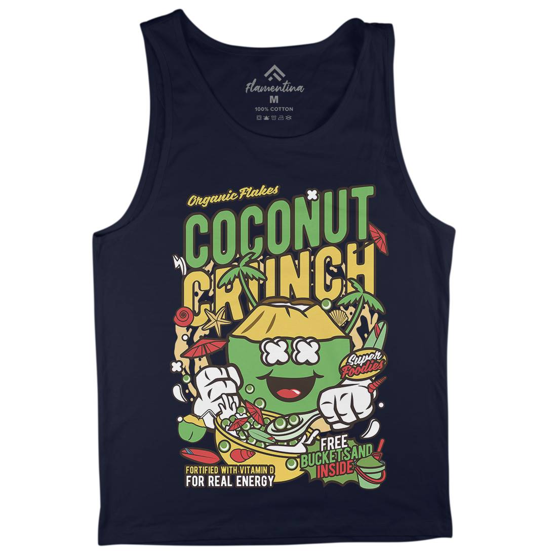 Coconut Crunch Mens Tank Top Vest Food C519