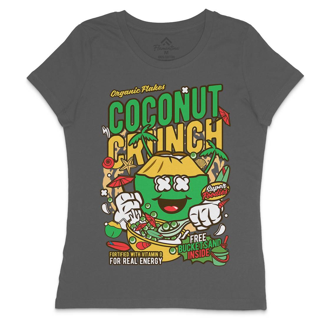 Coconut Crunch Womens Crew Neck T-Shirt Food C519