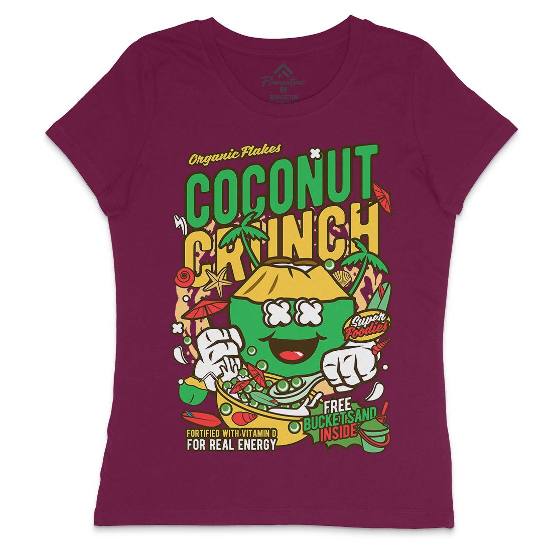 Coconut Crunch Womens Crew Neck T-Shirt Food C519