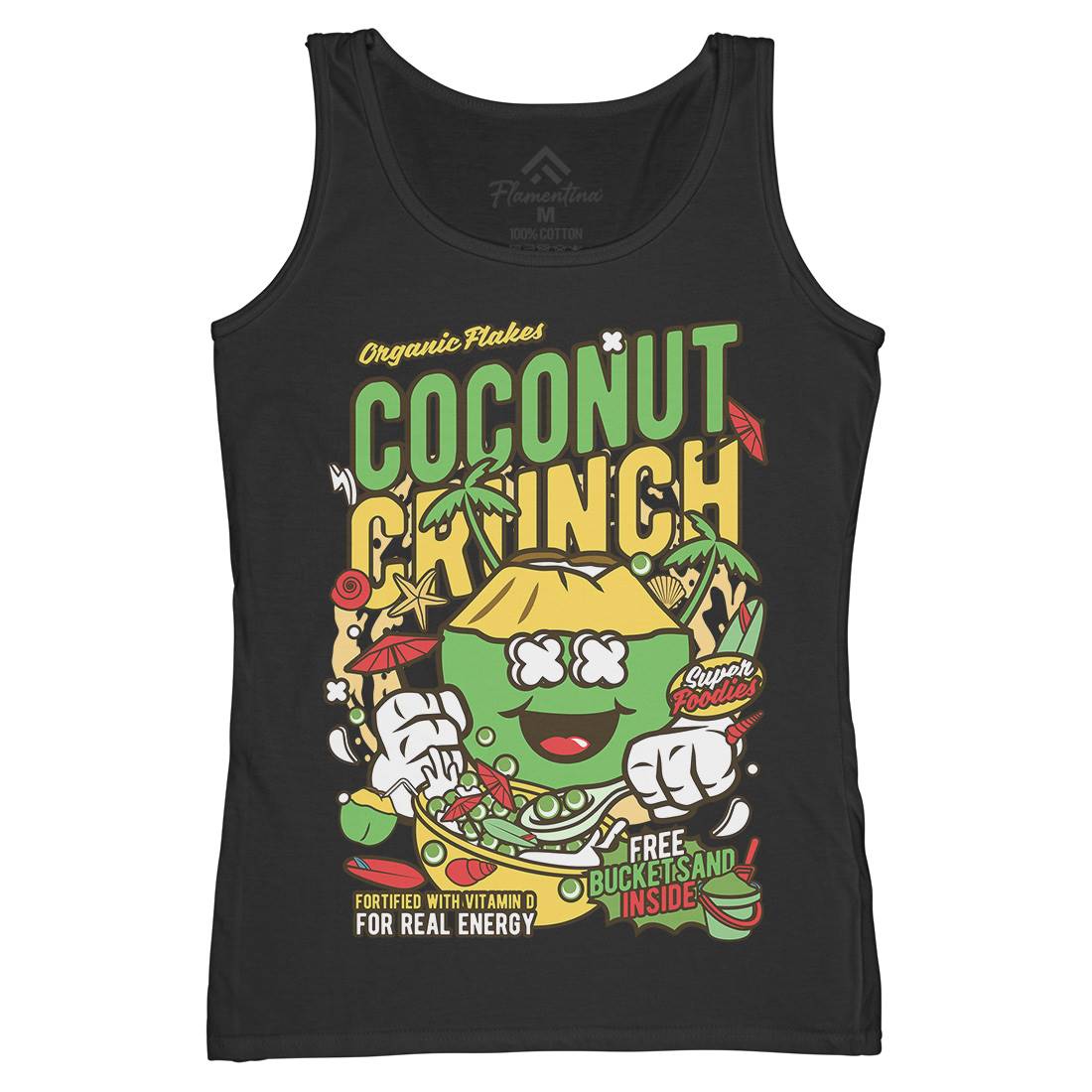 Coconut Crunch Womens Organic Tank Top Vest Food C519