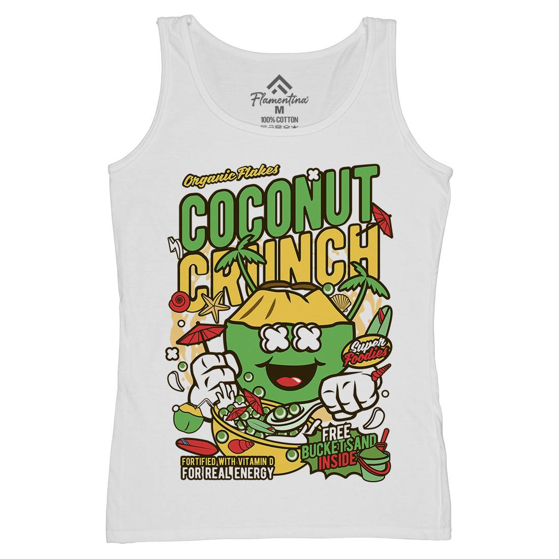 Coconut Crunch Womens Organic Tank Top Vest Food C519