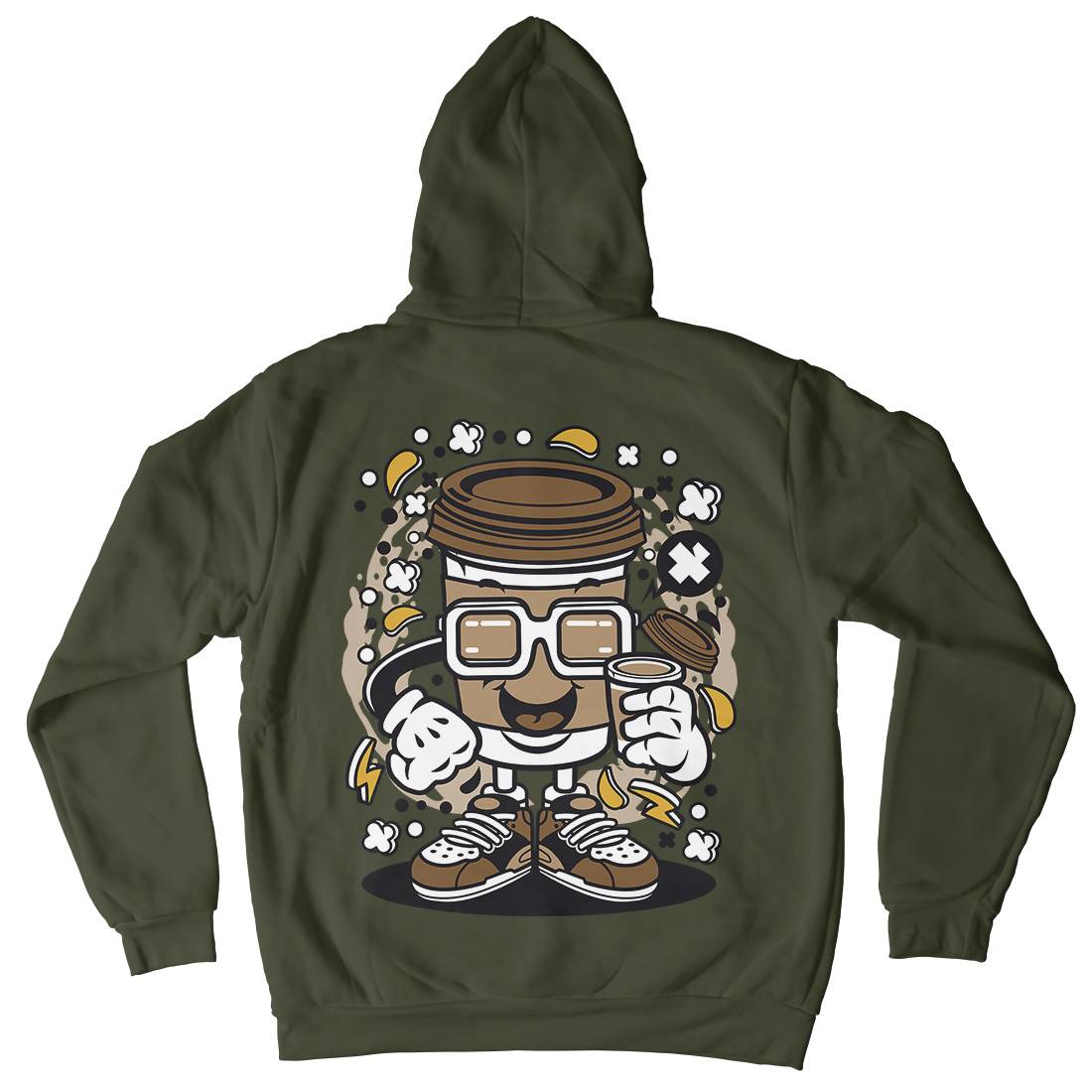 Coffee Cup Kids Crew Neck Hoodie Drinks C521