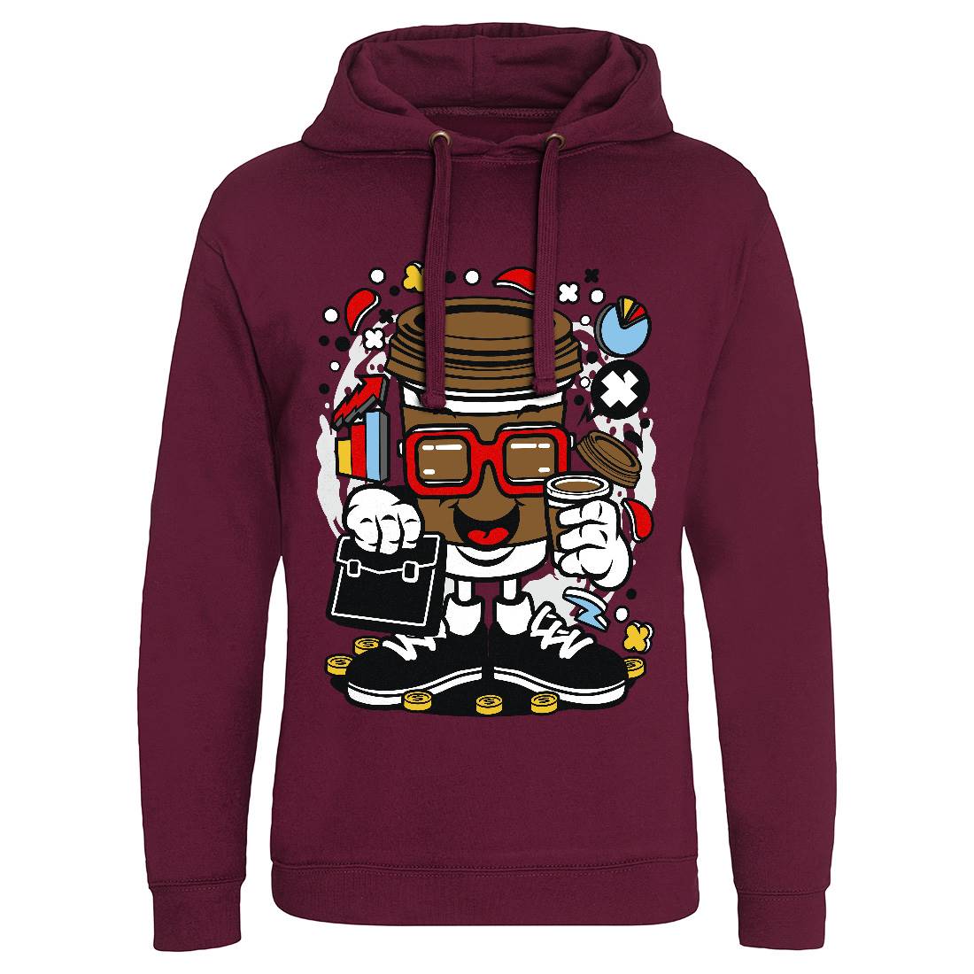 Coffee Cup Businessman Mens Hoodie Without Pocket Work C522