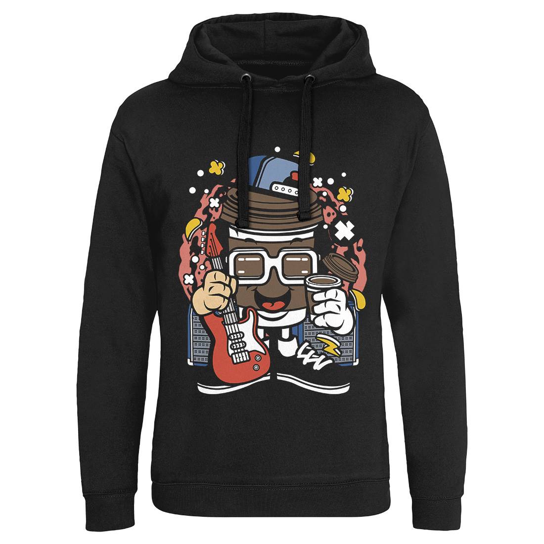 Coffee Cup Rocker Mens Hoodie Without Pocket Music C523