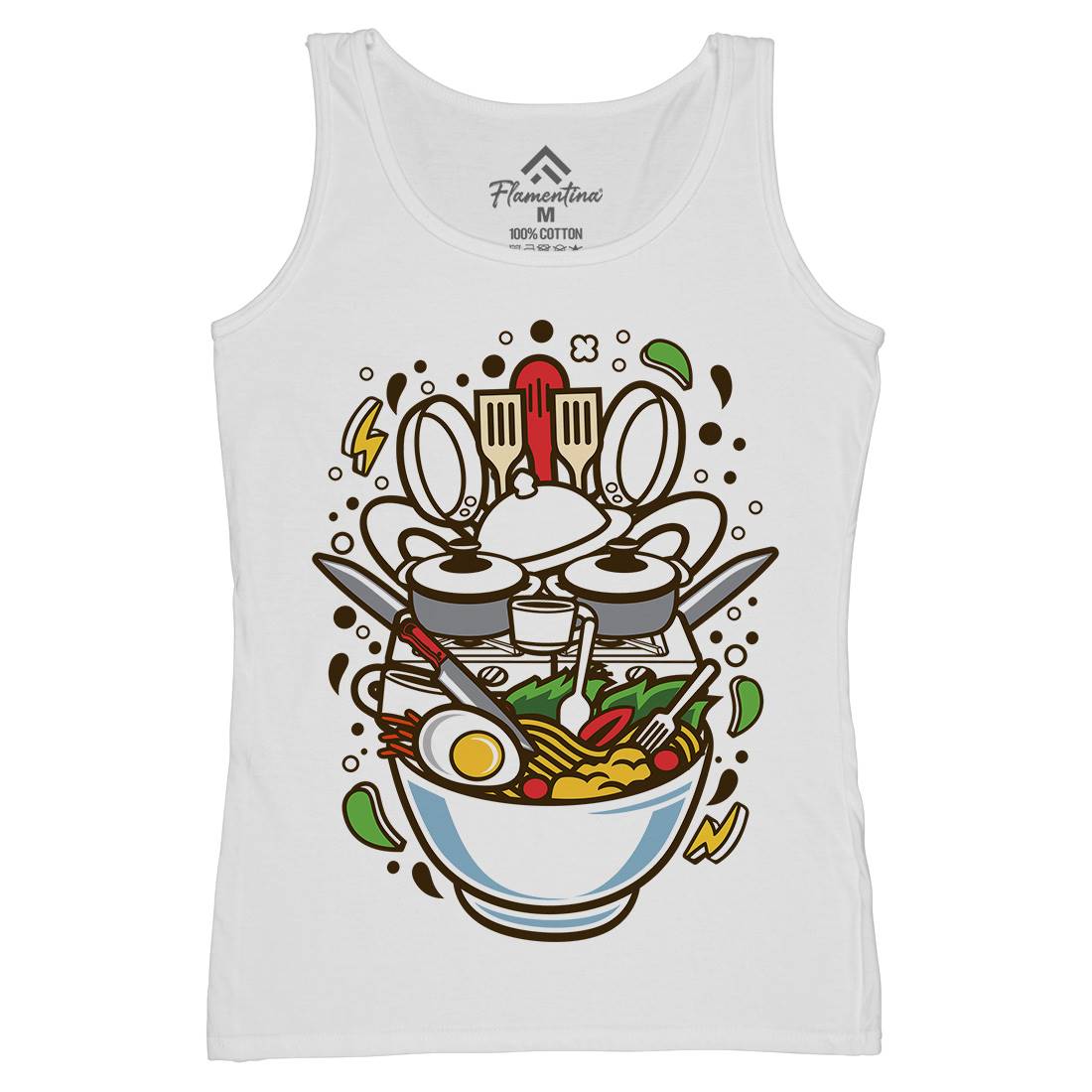 Cooking Ramen Womens Organic Tank Top Vest Food C526