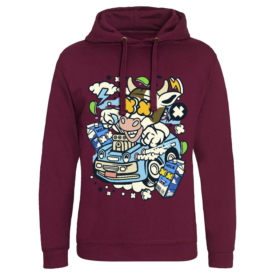Cow Hotrod Mens Hoodie Without Pocket Cars C528
