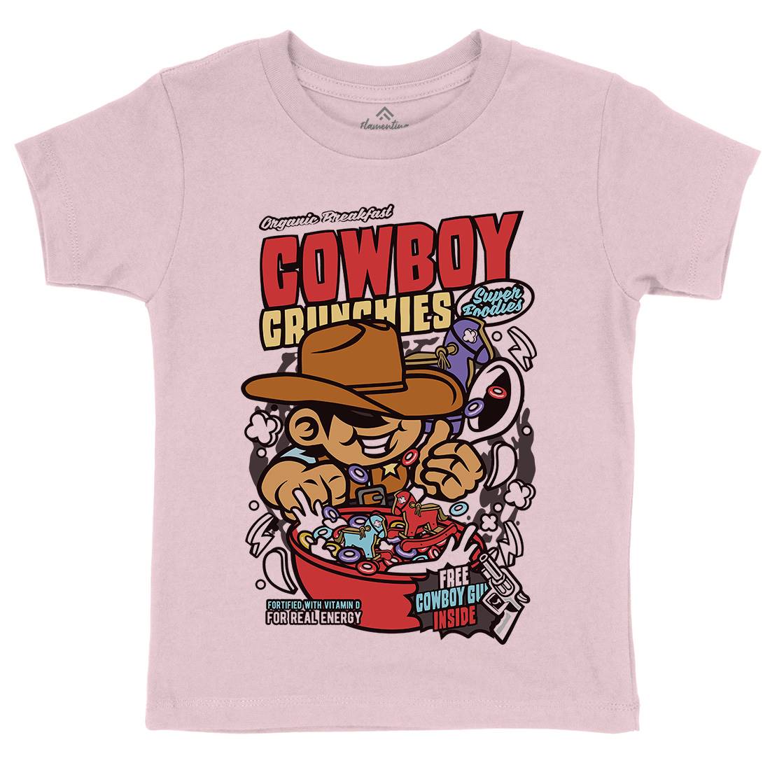 Cowboy Crunchies Kids Organic Crew Neck T-Shirt Food C529