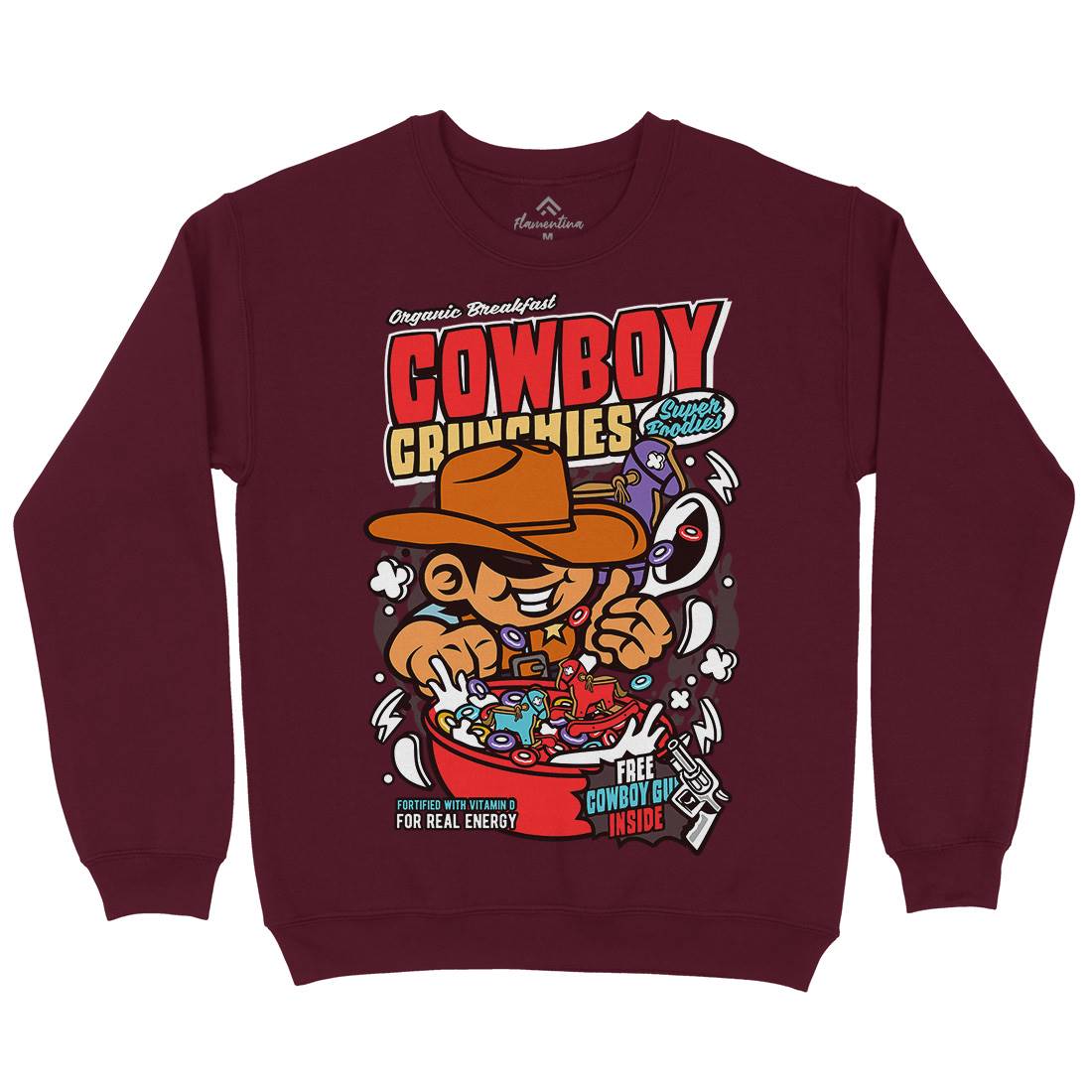 Cowboy Crunchies Kids Crew Neck Sweatshirt Food C529