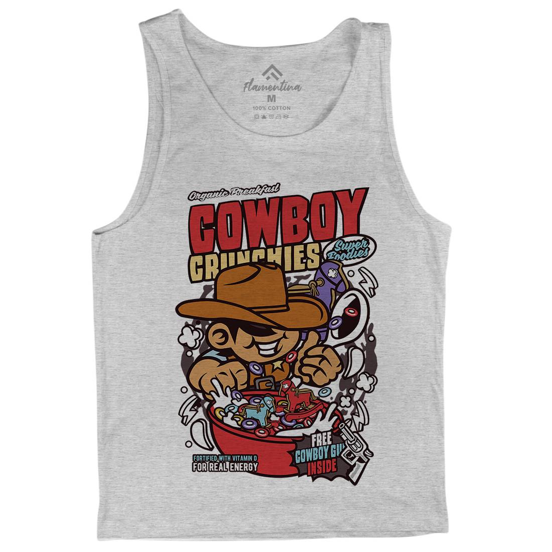 Cowboy Crunchies Mens Tank Top Vest Food C529