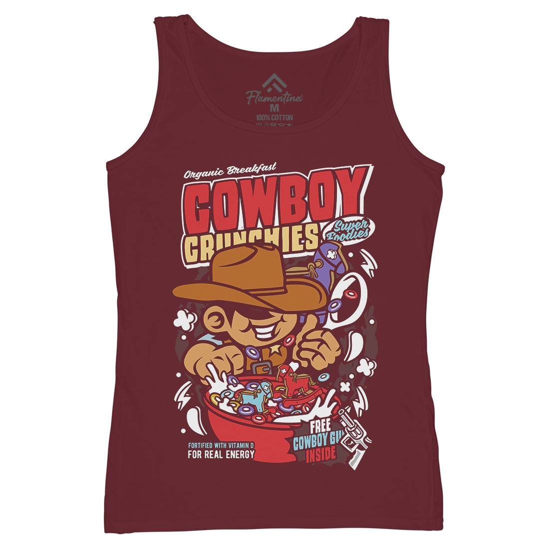 Cowboy Crunchies Womens Organic Tank Top Vest Food C529