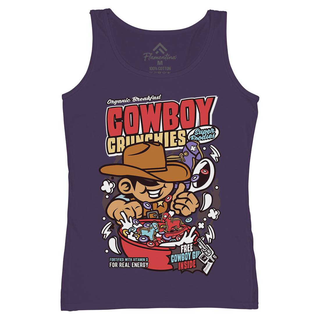 Cowboy Crunchies Womens Organic Tank Top Vest Food C529