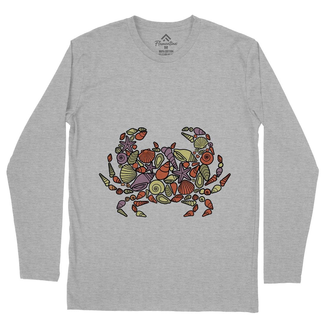 Crab Mens Long Sleeve T-Shirt Animals C530