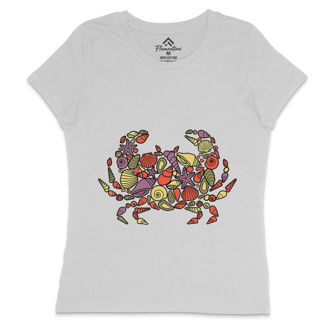 Crab Womens Crew Neck T-Shirt Animals C530