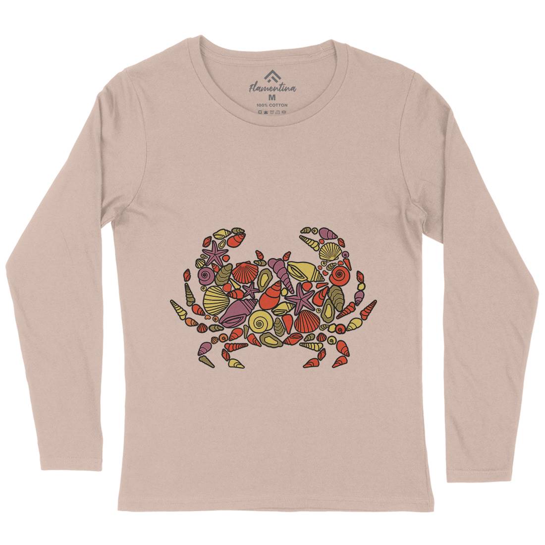 Crab Womens Long Sleeve T-Shirt Animals C530