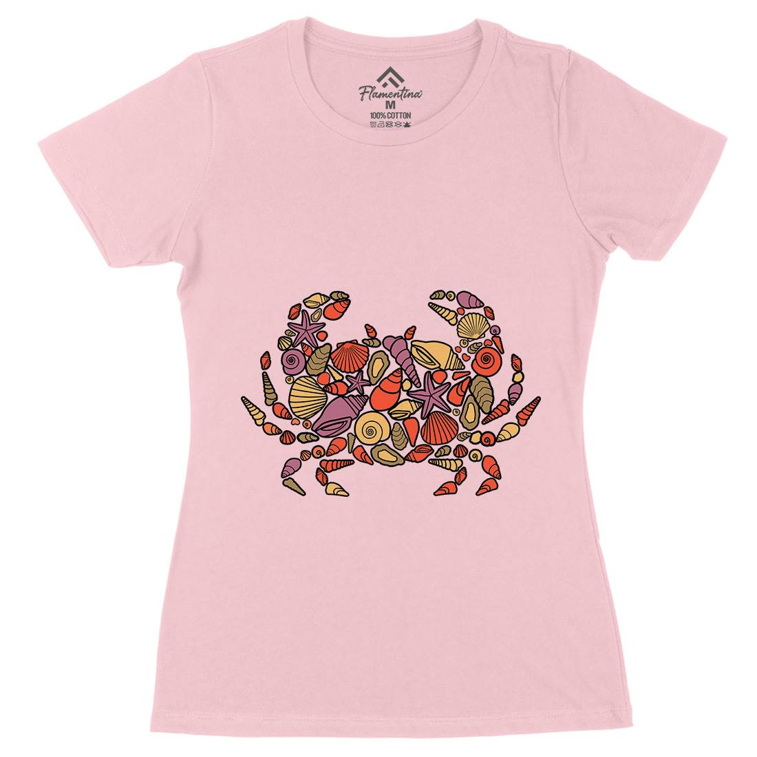 Crab Womens Organic Crew Neck T-Shirt Animals C530