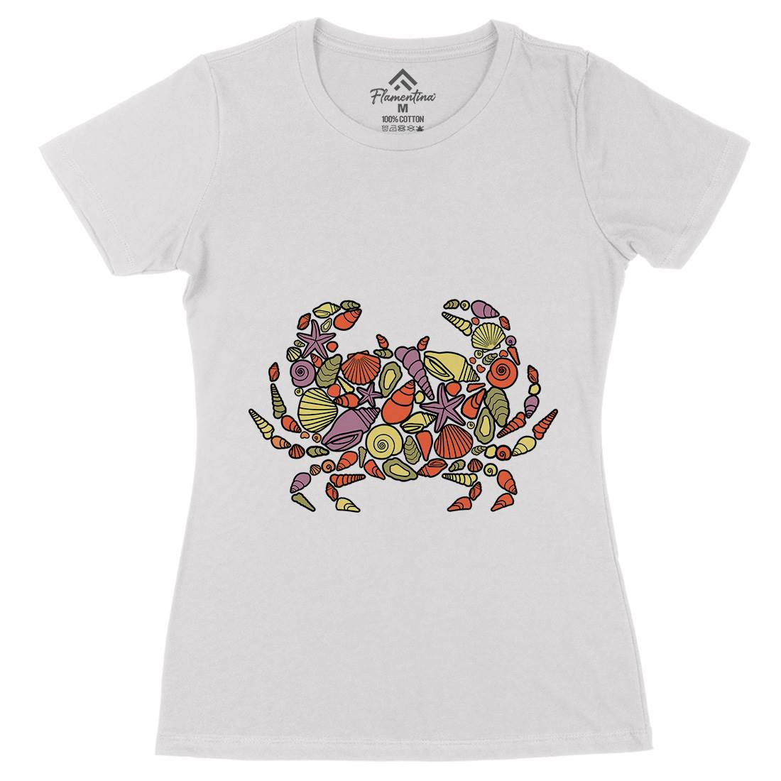 Crab Womens Organic Crew Neck T-Shirt Animals C530