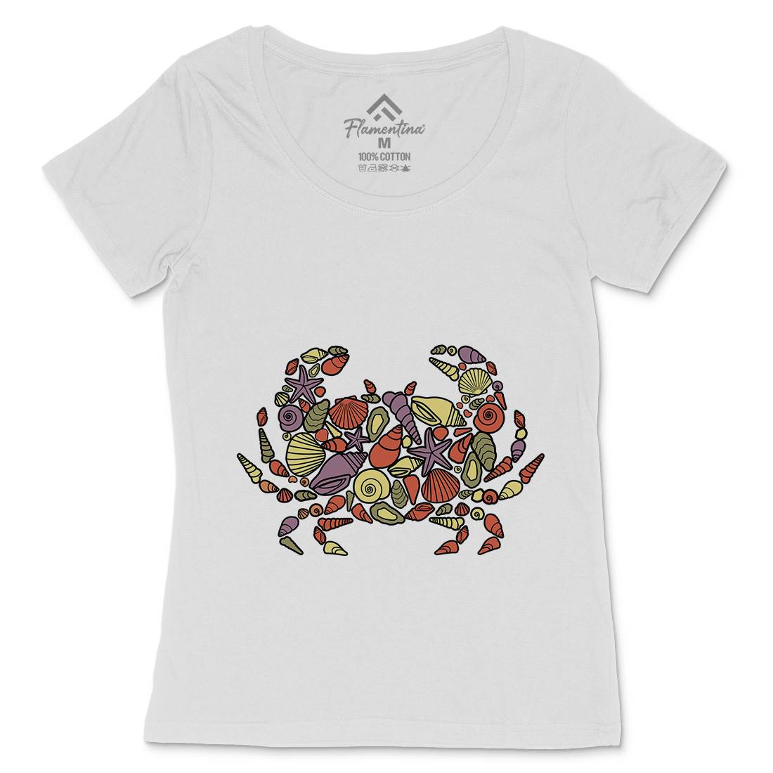 Crab Womens Scoop Neck T-Shirt Animals C530