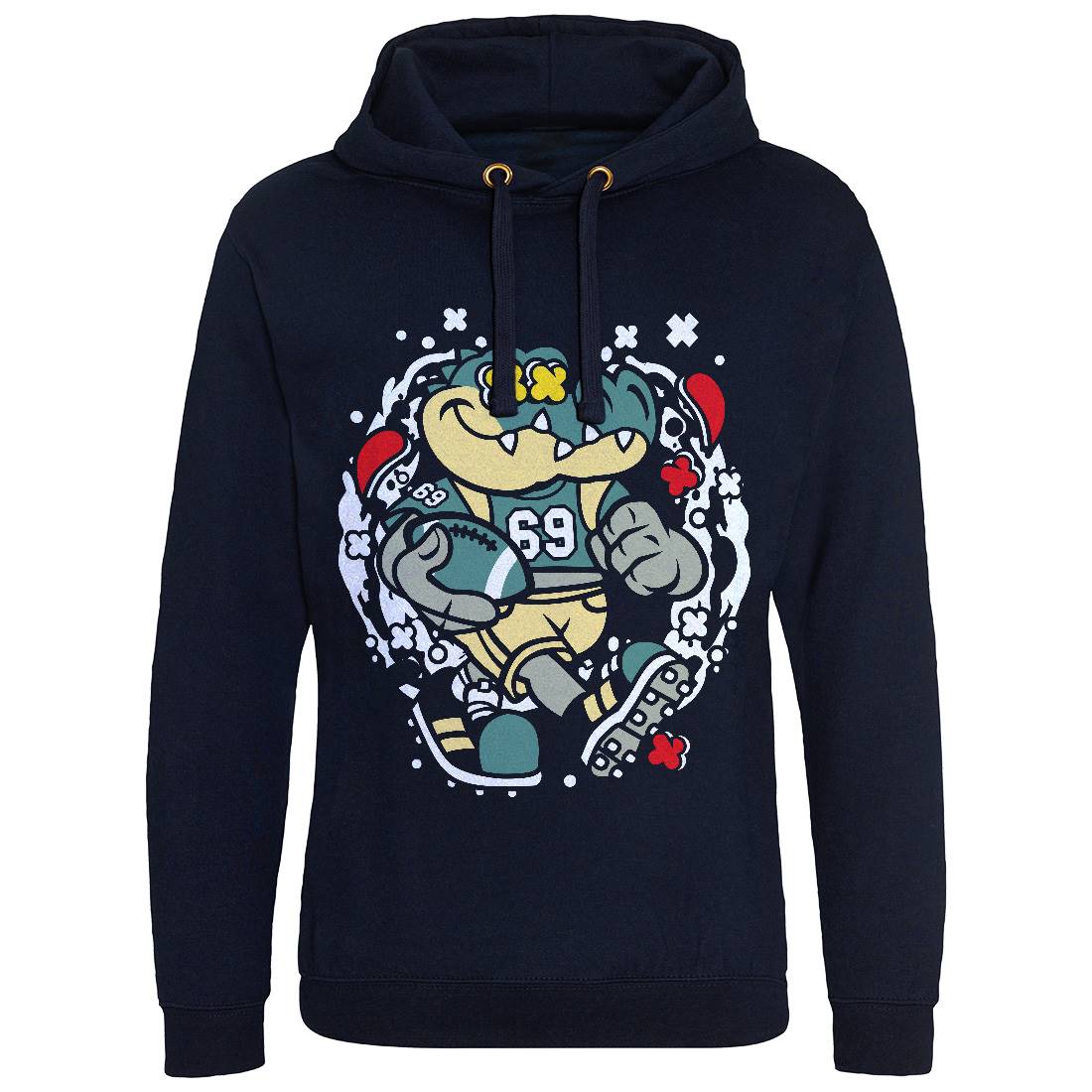 Crocodile Football Mens Hoodie Without Pocket Sport C531