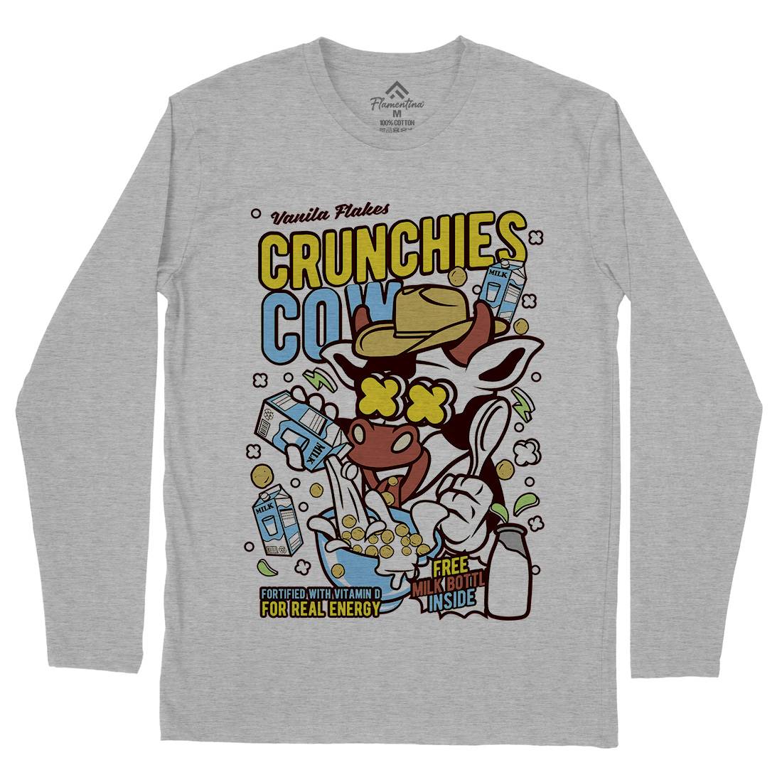 Crunchies Cow Mens Long Sleeve T-Shirt Food C533