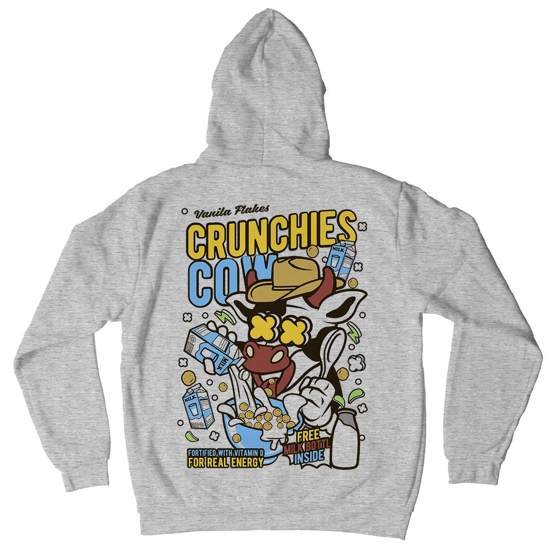 Crunchies Cow Kids Crew Neck Hoodie Food C533