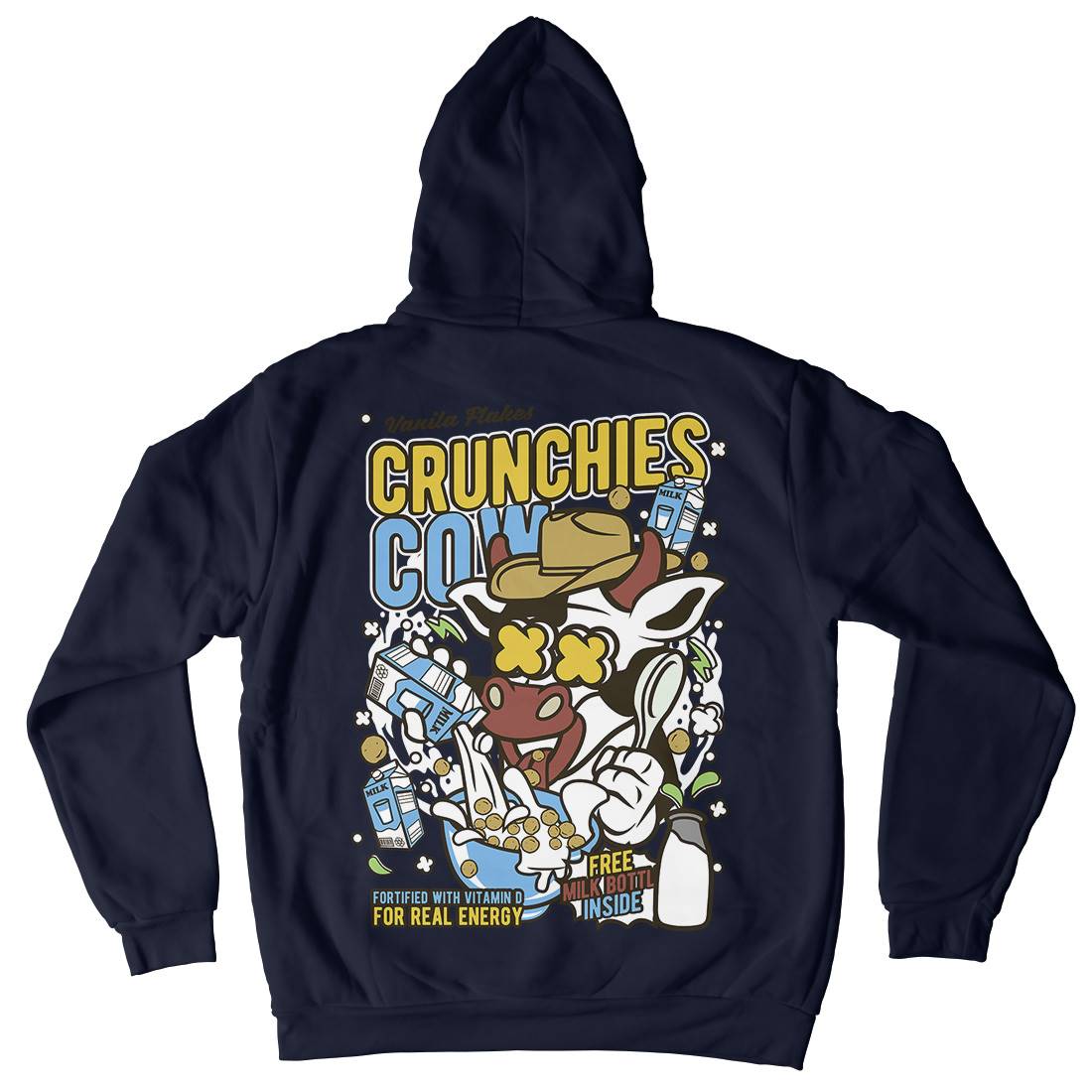 Crunchies Cow Kids Crew Neck Hoodie Food C533