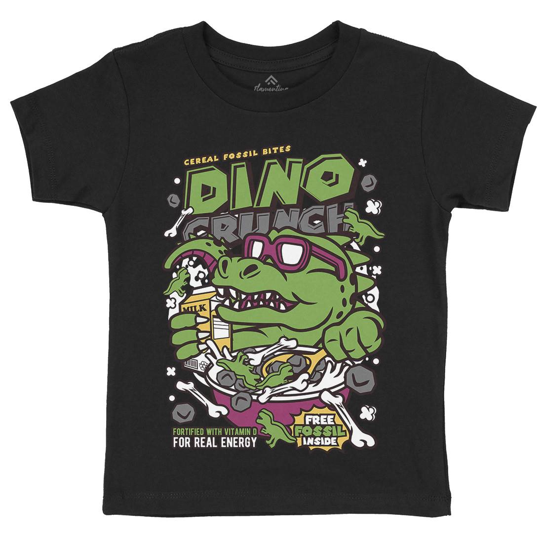 Dino Crunch Kids Crew Neck T-Shirt Food C534