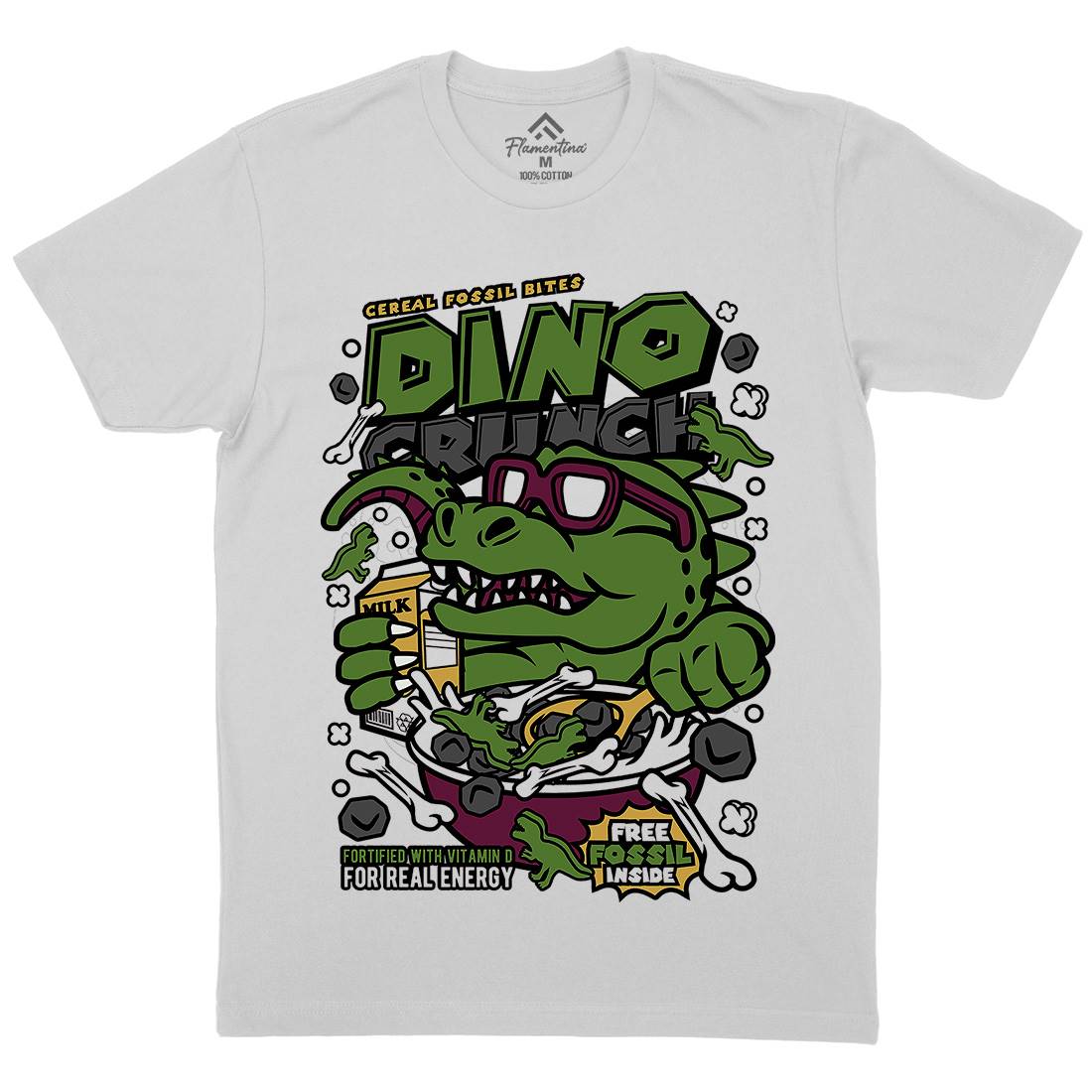 Dino Crunch Mens Crew Neck T-Shirt Food C534