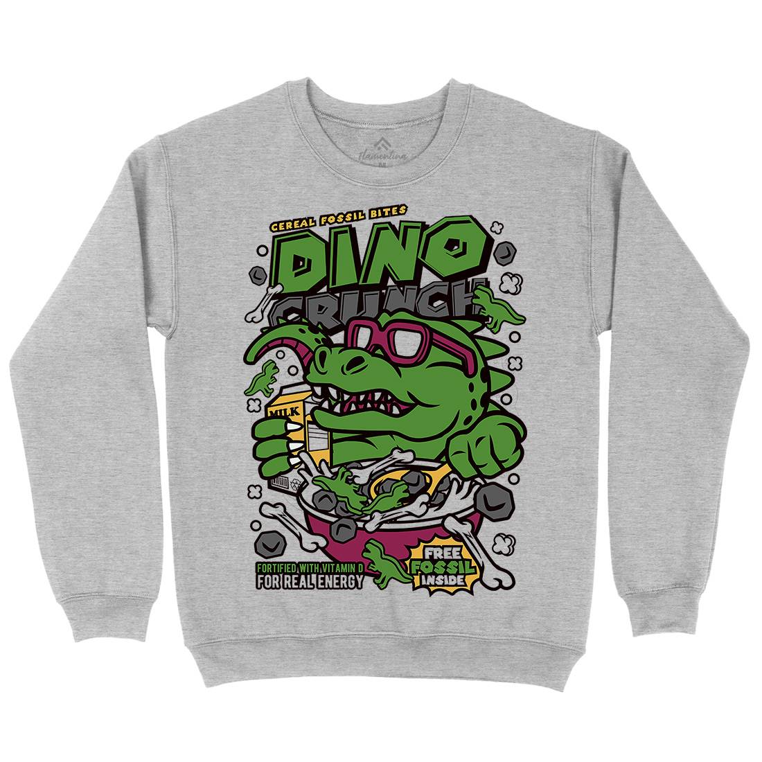 Dino Crunch Mens Crew Neck Sweatshirt Food C534