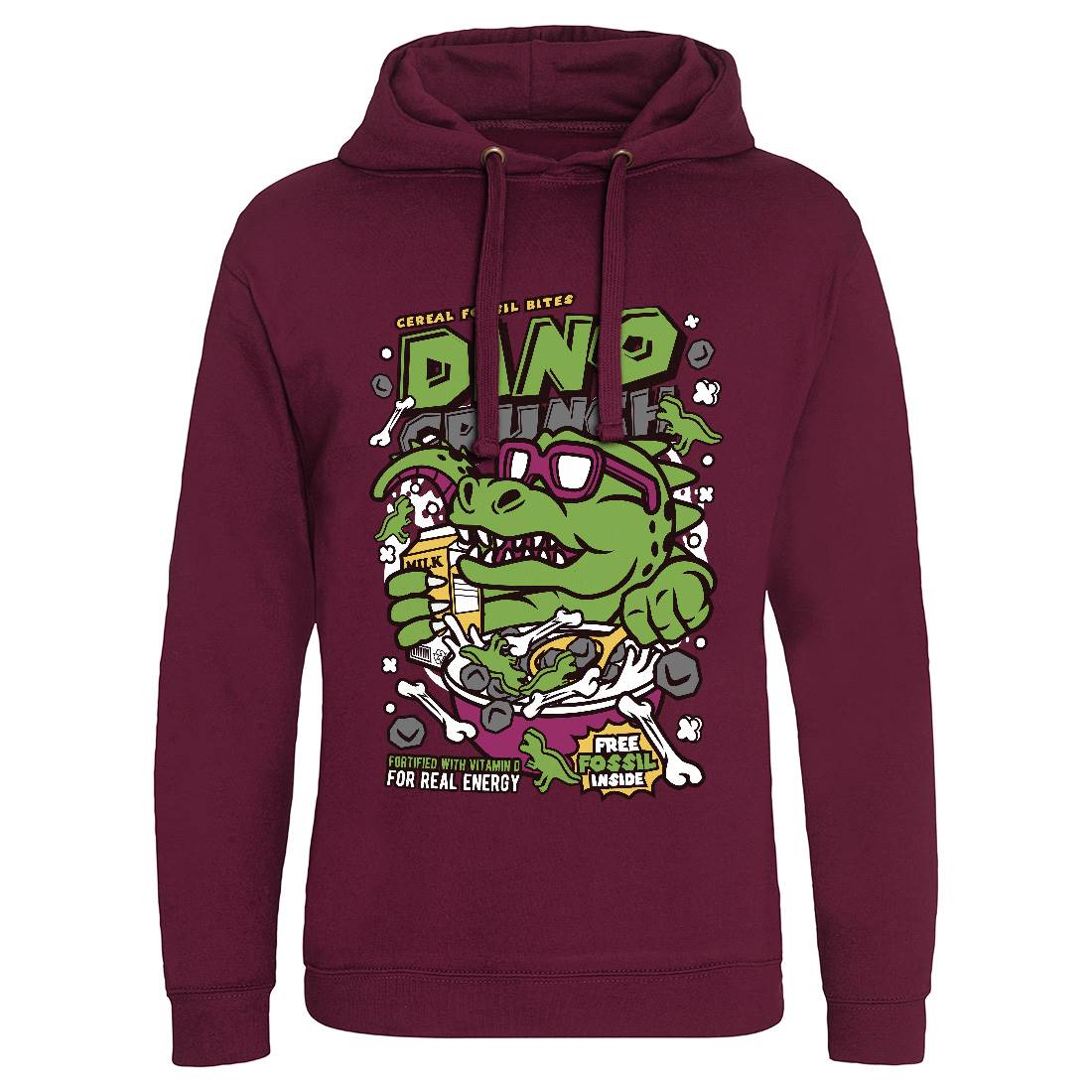 Dino Crunch Mens Hoodie Without Pocket Food C534