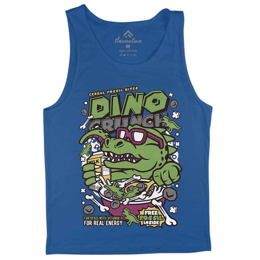Dino Crunch Mens Tank Top Vest Food C534